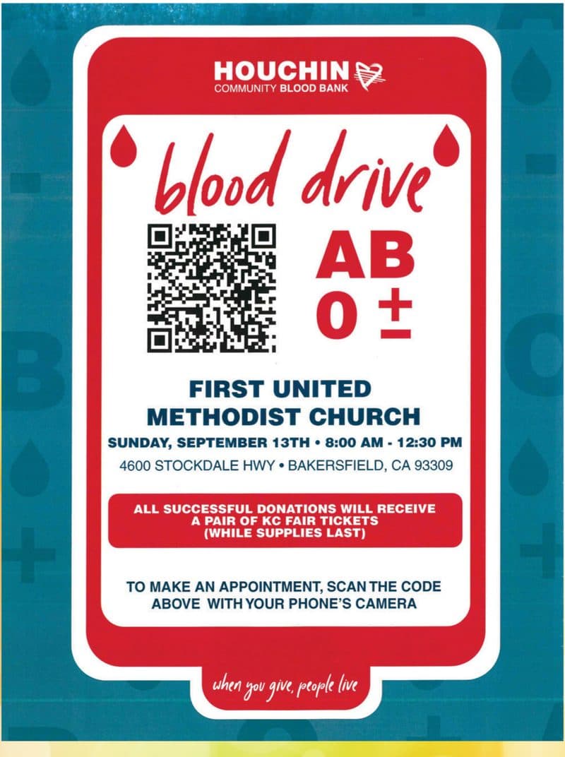 Houchin Community Blood Bank flyer